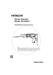 Hitachi DH 50SA1 Handling Instructions Manual