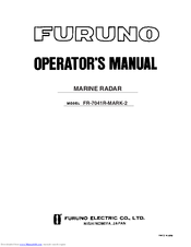 Furuno FR-7041R-MARK-2 Operator's Manual