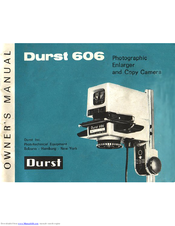 Durst 606 Owner's Manual