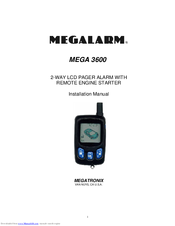Megalarm MEGA 3600 Installation Manual