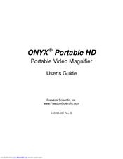 Freedom Scientific ONYX Portable HD User Manual