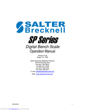 Salter Brecknell SP series Operation Manual