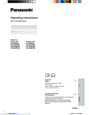Panasonic CU-E12PKA Operating Instructions Manual