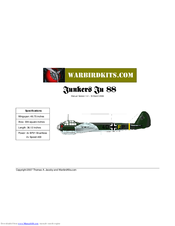 Manzano Laser Works Junkers Ju 88 Assembly Manual