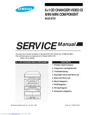 Samsung MAX-673V Service Manual