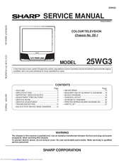 Sharp 25WG3 Service Manual