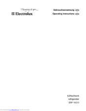 Electrolux ERP 16510 Operating Instructions Manual