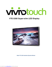 vividtouch VTE-5800 Installation & Operation Manual