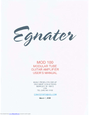 Egnater MOD 100 User Manual