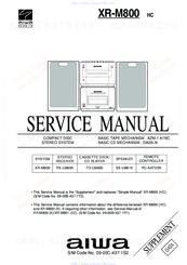 Aiwa XR-M800 Service Manual