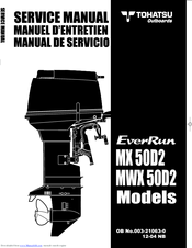 TOHATSU MX 50D2 Service Manual