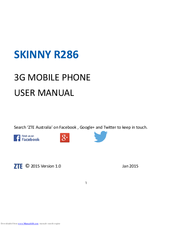 Zte SKINNY R286 User Manual