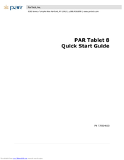 PAR Tablet 8 Quick Start Manual