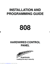 Scantronic 808 Installation And Programming Manual