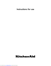 KitchenAid KHIS6503 Instruction Manual