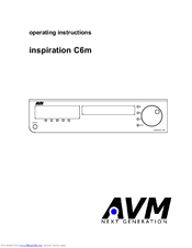 AVM inspiration C6m Operating Instructions Manual