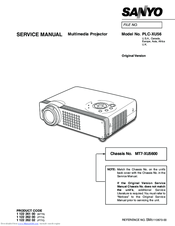 Sanyo PLC-XU56 Service Manual
