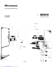 Bosch HMV5052U 800 series Use And Care Manual
