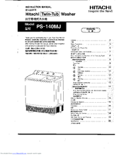 Hitachi PS-140MJ Instruction Manual