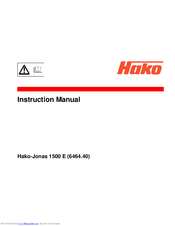 Hako 1500 E Instruction Manual