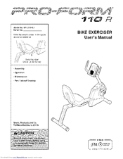 Pro-Form 110 R User Manual