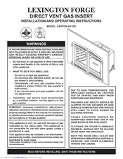Lexington Forge Ashton AI31DV Installation And Operating Instructions Manual