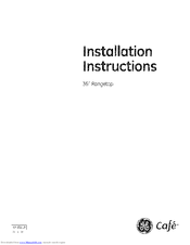 GE CGU366SEH1SS Installation Instructions Manual