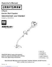 Craftsman WEEDWACKER 316.731702 Operator's Manual