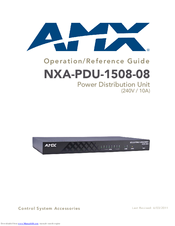 AMX NXA-PDU-1508-08 Operation/Reference Manual