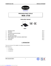 Wunder CT20 Instruction Manual