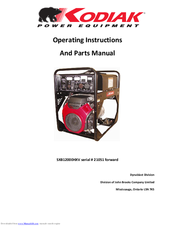 Kodiak SXB12000HXV Series Operating Instructions Manual