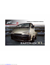 Zap Zaptruck-XL 2009 Owner's And Operator's Manual