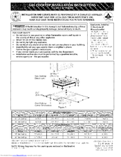 Frigidaire FFGC3025LWC Installation Instructions Manual