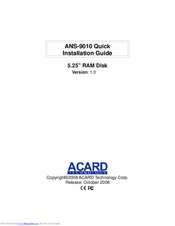 Acard ANS-9010 Quick Installation Manual