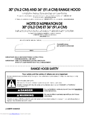 Whirlpool UXT5230BDW0 Installation Instructions And Use & Care Manual