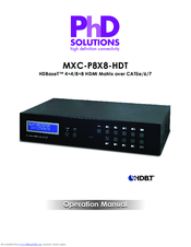 PhD Solutions MXC-P8X8-HDT Operation Manual