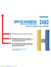 Toshiba 2460 Service Handbook