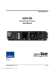 Cobalt Digital Inc 9229-QS User Manual