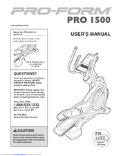 Icon PRO-FORM PRO 1500 User Manual