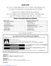 Jenn-Air JGC7530BP0 Installation Instructions Manual