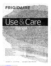 Frigidaire CGEF308TNF2 Use And Care Manual