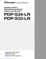Pioneer PDP-S33-LR XIN/UC Operating Instructions Manual