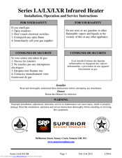 Superior Radiant LXR-100 Installation, Operation And Service Instructions