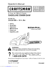 Craftsman 358.381600 Operator's Manual
