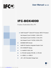 IFC IFC-BOX4300 User Manual