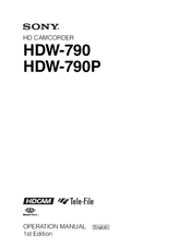 Sony HDW-790 Operation Manual