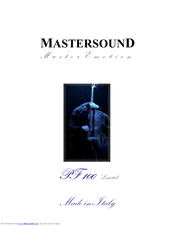 MasterSound PF 100 Limited User Manual