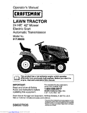 Craftsman 917.986360 Operator's Manual