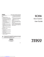 Tesco SC356 User Manual