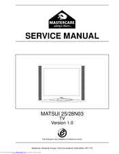 Mastercare MATSUI 28N03 Service Manual